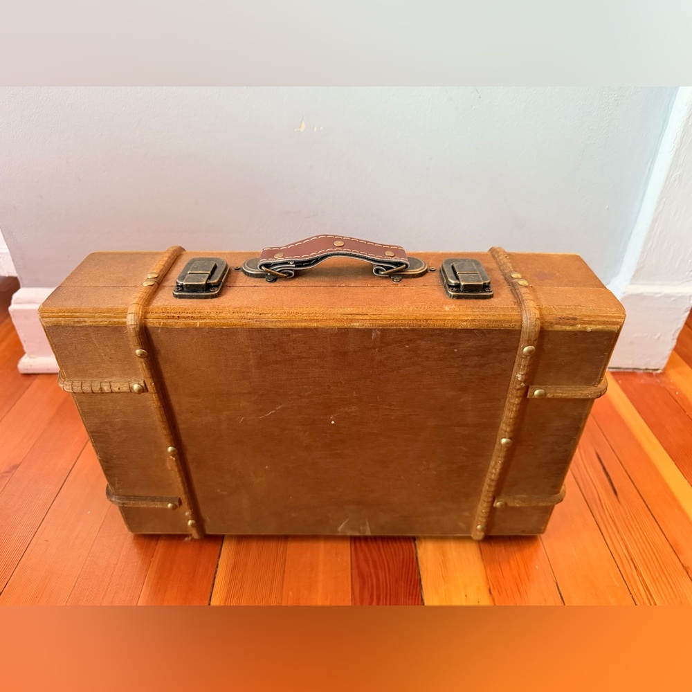 Vintage Wooden Suitcase